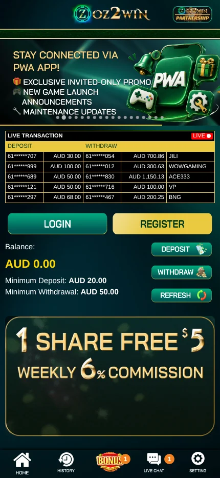 Oz2Win: Mobile App