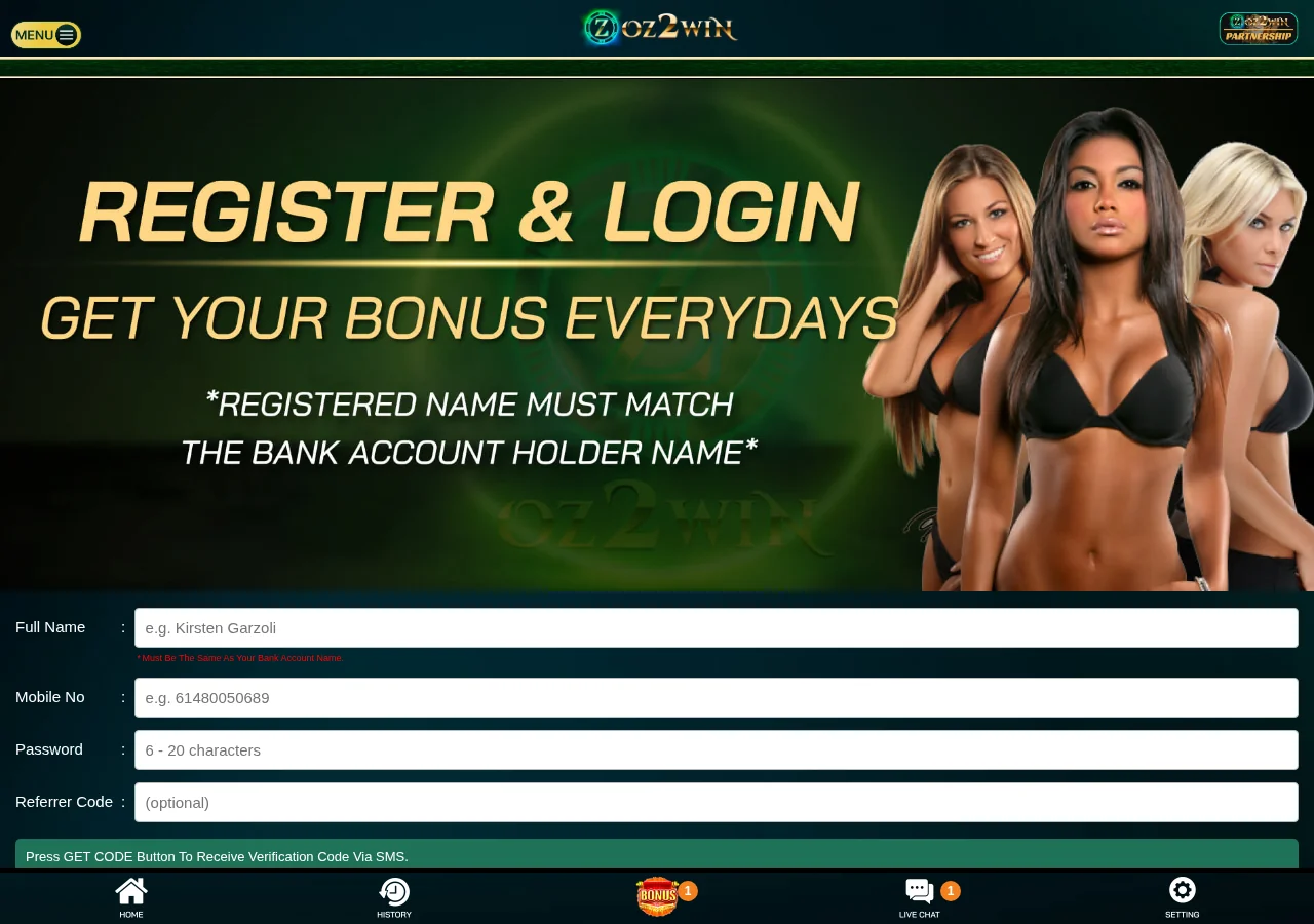 Oz2Win: Registration